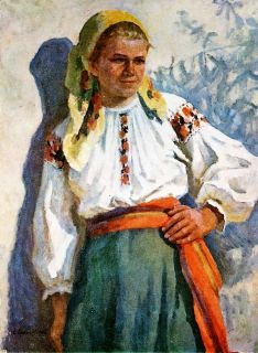 Русява дiвчина. 1959. Полотно, олiя